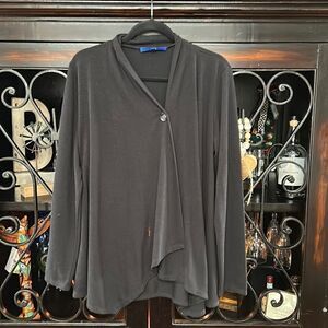 Button over sweater  